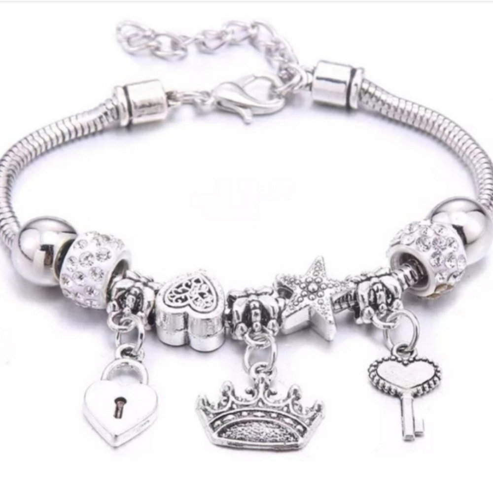 Silver Bracelet Whith Charms